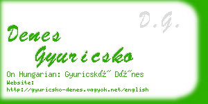 denes gyuricsko business card